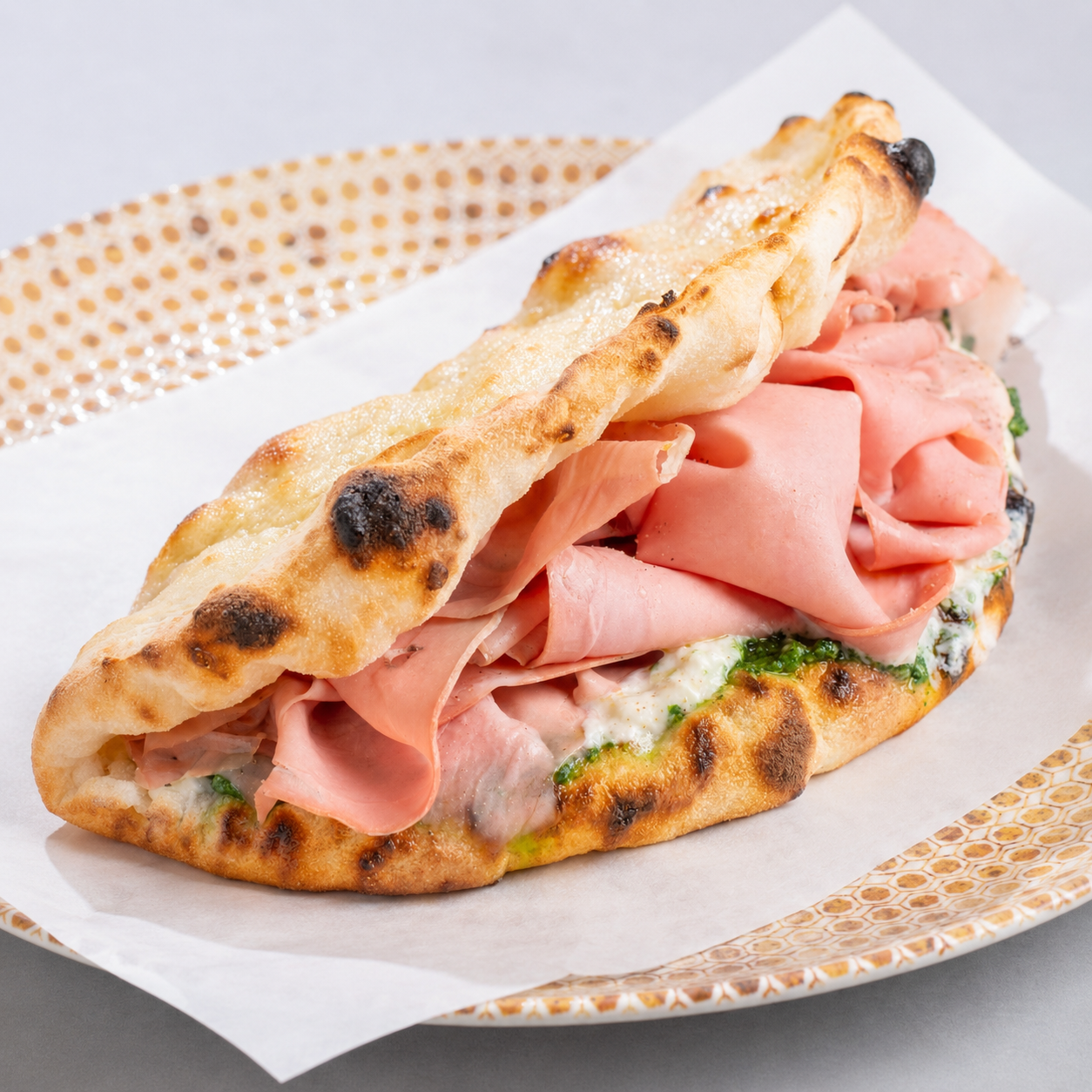 Mortadella Pesto Pizza
