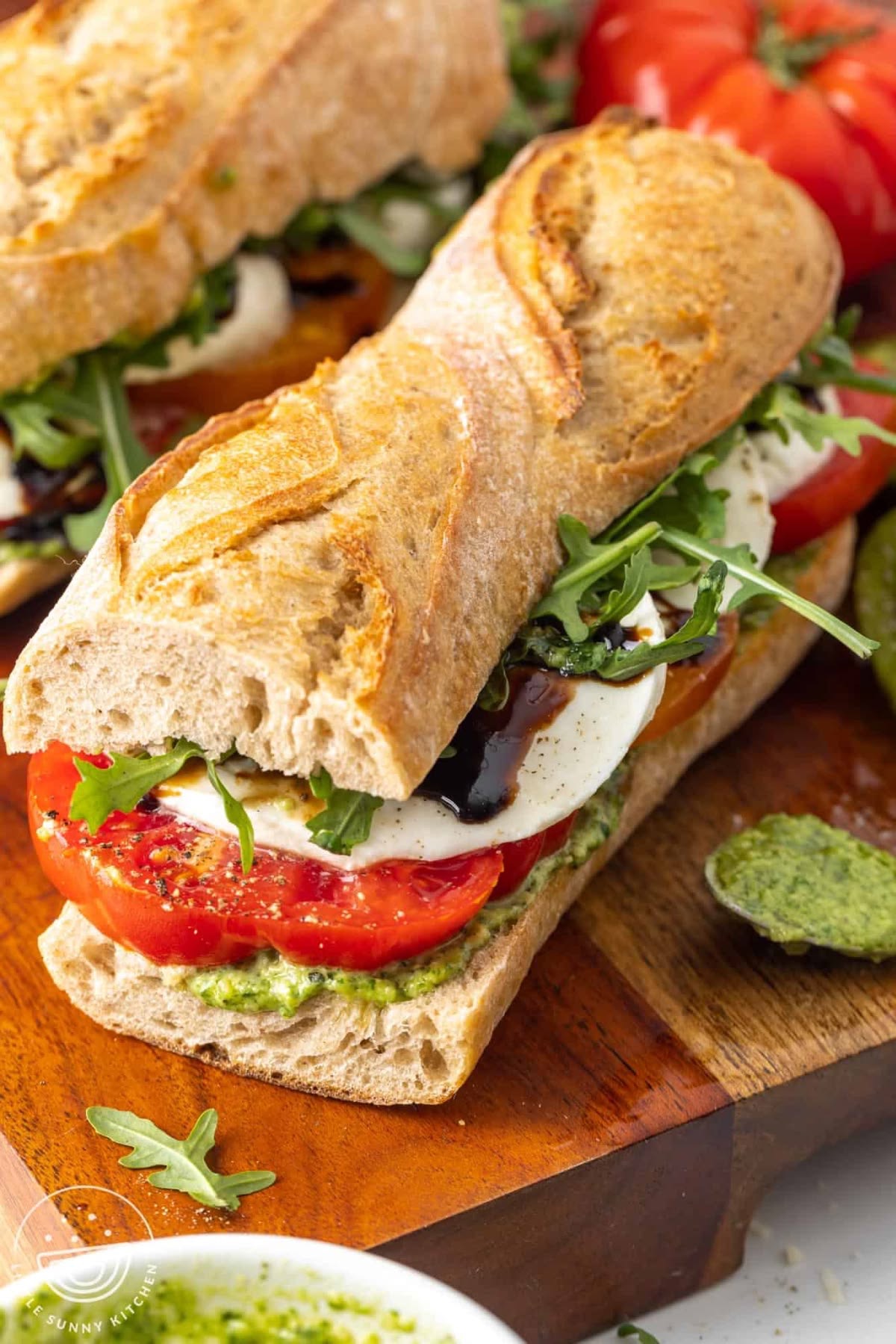 Pesto Mozzarella Sandwich