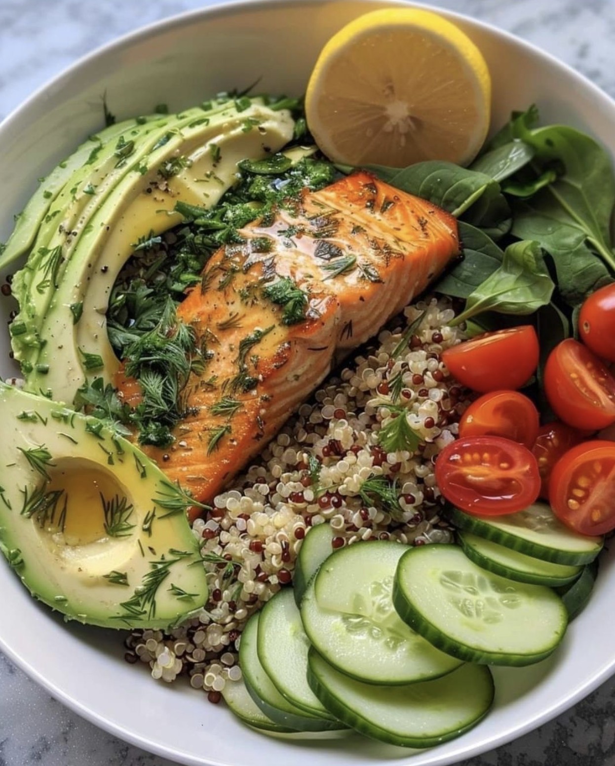 Salmon Steak Lunch Bowl